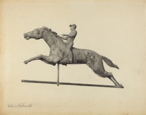 Veleta de caballo y jinete de Helen Hobart