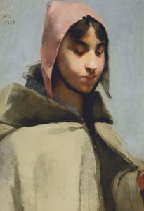 un, niña joven, en, francés, país, vestido