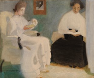 Chicas leyendo, 1907