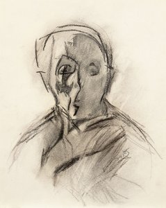 Autorretrato del artista con los ojos cerrados de Helene Schjerfbeck
