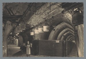 Unión de dos galerías y vista del transportador (título sobre objeto) de Helio Cachan