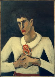 Joven con pañuelo colorido de Helmut Kolle