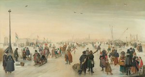 Disfrutar del hielo cerca de una ciudad
Paisaje invernal cerca de una ciudad de Hendrick Avercamp