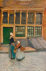 Regresando del mercado, c. 1902 de Hendrick Cassiers