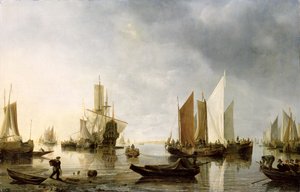 Puerto con barcos anclados, 1655-60 de Hendrick Dubbels