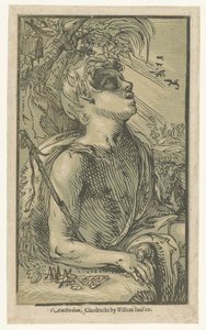 Juan el Bautista en el desierto de Hendrick Goltzius (attributed to)