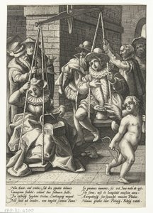 Las escalas de matrimonio El dinero es el verdadero amor. La escala de la boda Proverbios después de Karel van Mander (título de la serie)