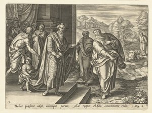 Elías habla por segunda vez con el rey Acab Historia de Elijah (título de la serie) de Hendrick Goltzius (rejected attribution)