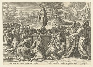 Elías compite con los profetas de Baal Historia de Elijah (título de la serie)