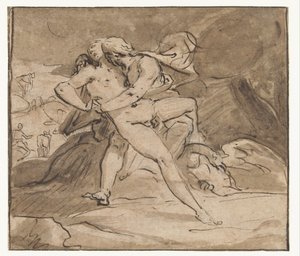 Júpiter abraza a Io de Hendrick Goltzius (school of)