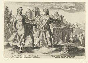 Apolo confía a Asclepio a Quirón Metamorfosis de Ovidio (título de la serie)
