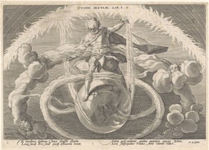 La creación de los cuatro elementos Metamorfosis de Ovidio (título de la serie) de Hendrick Goltzius (workshop of)