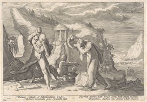 Deucalion y Pyrrha crean una nueva raza humana Metamorfosis de Ovidio (título de la serie)