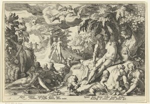 Edad de oro Metamorfosis de Ovidio (título de la serie) de Hendrick Goltzius (workshop of)