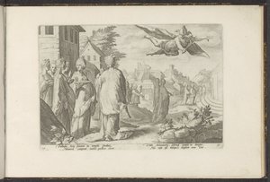 Mercurio se enamora de Herse Metamorfosis de Ovidio (título de la serie) Recreaciones de P. Ovidius Naso (título de la serie) de Hendrick Goltzius (workshop of)