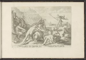 Neptuno y los dioses del río provocan una inundación Metamorfosis de Ovidio (título de la serie) Recreaciones de P. Ovidius Naso (título de la serie)