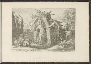 pan y siringe Metamorfosis de Ovidio (título de la serie) The Herescheppingen van P. Ovidius Naso (título de la serie) de Hendrick Goltzius (workshop of)