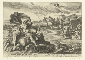 Furgoneta de techo Europa Metamorfosen de Ovidio (título de la serie) de Hendrick Goltzius (workshop of)