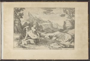 Salmacis en Hermaphroditus Metamorfosis de Ovidio (título de la serie) Herscheppingen van P. Ovidius Naso (título de la serie)