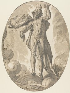 Éter, placa seis de Demogorgon y las Deidades de Hendrick Goltzius