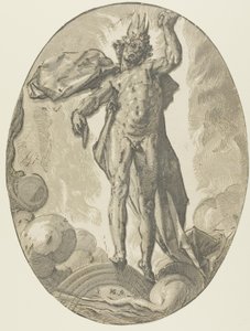 Éter, placa seis de Demogorgon y las Deidades de Hendrick Goltzius