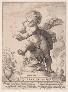 Alegoría de la fugacidad (Quis Evadet) de Hendrick Goltzius