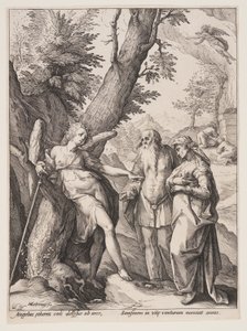 Ángel con Manoa y su mujer de Hendrick Goltzius