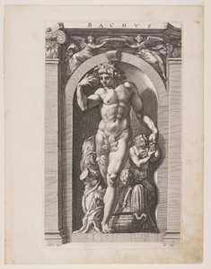 Baco, de Ocho dioses paganos de Hendrick Goltzius