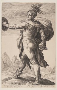 Calphurnius, de Los héroes romanos de Hendrick Goltzius