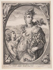 Ceres, de Tres dioses o diosas paganos de Hendrick Goltzius