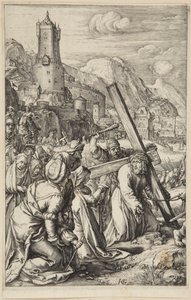 Cristo llevando la cruz de Hendrick Goltzius
