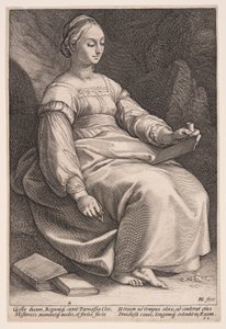 Clío, la musa de la Historia, de Las nueve musas de Hendrick Goltzius