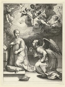 La Anunciación
La vida temprana de María (título de la serie)
Obras maestras (título de la serie) de Hendrick Goltzius