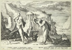 Deucalión y Pirra repoblando el mundo