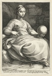 Erato Las Nueve Musas (título de la serie) de Hendrick Goltzius