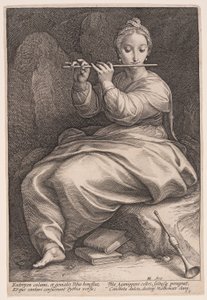 Euterpe, la musa de la música, de Las nueve musas de Hendrick Goltzius