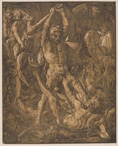 Hércules y Caco de Hendrick Goltzius