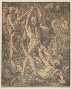 Hércules y Caco de Hendrick Goltzius