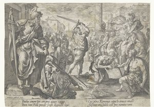 El martirio de Pablo El martirio de Cristo y los Apóstoles (título de la serie) de Hendrick Goltzius