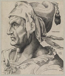 Hipócrates. Busto de un hombre de perfil de Hendrick Goltzius