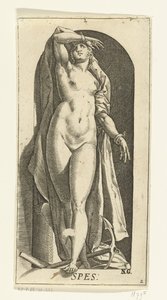 Montón Spes (título sobre el objeto) Las siete virtudes (título de la serie) de Hendrick Goltzius
