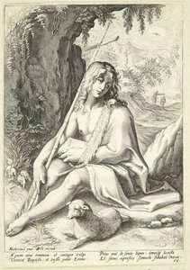 Juan el Bautista en el desierto de Hendrick Goltzius