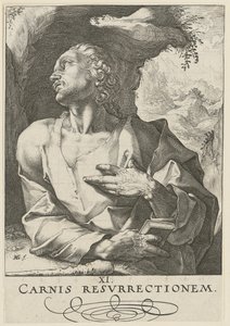 Judas Tadeo, lámina 12 de la serie «Cristo, los doce apóstoles y Pablo» de Hendrick Goltzius