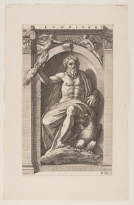 Júpiter, de Ocho dioses paganos de Hendrick Goltzius