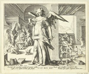 El médico como ángel de Hendrick Goltzius