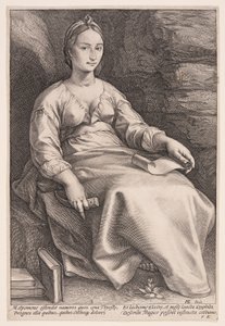 Melpómene, la musa de la tragedia, de Las nueve musas de Hendrick Goltzius