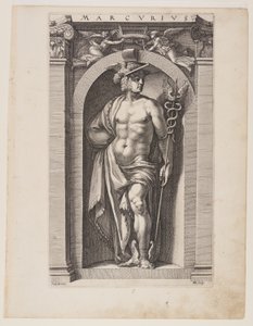 Mercurius, de Ocho dioses paganos de Hendrick Goltzius