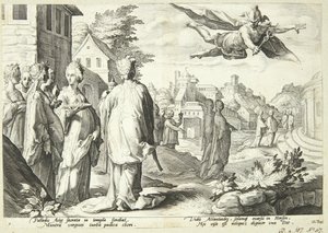 Mercurio se enamora de Herse de Hendrick Goltzius