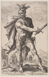 Mucius Scaevola, de Los héroes romanos de Hendrick Goltzius
