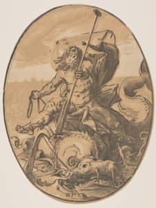 Oceanus, de Las Deidades de Hendrick Goltzius